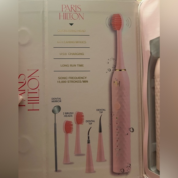 Paris Hilton PINK ULTRA SONIC ELECTRIC TOOTHBRUSH - Picture 3 of 4